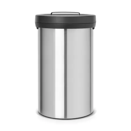Big Bin 60L, coperchio in plastica Nero, anti-impronte, Inox Satinato FPP - Brabantia