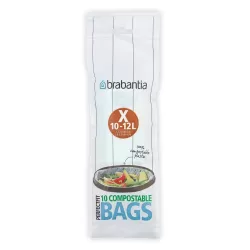 Compostable PerfectFit Bags X, 12L - rotolo 10 sacchetti, Verde - Brabantia