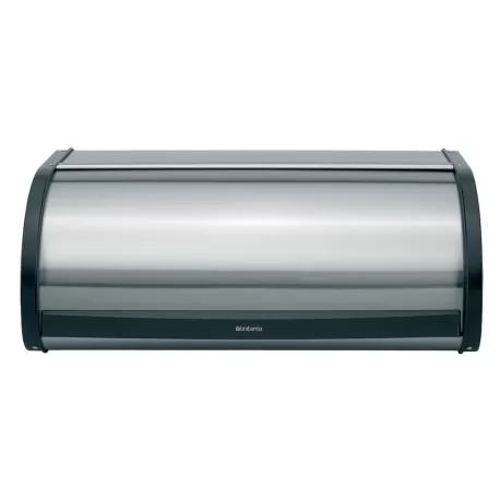 Roll Top Bread Bin, anti-impronte, lati Nero Opaco , Inox Satinato FPP - Brabantia