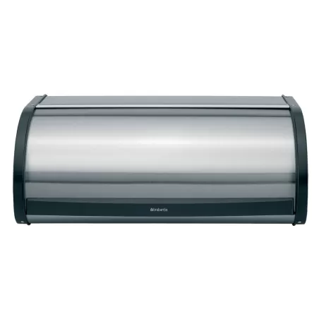 Roll Top Bread Bin, anti-impronte, lati Nero Opaco , Inox Satinato FPP - Brabantia