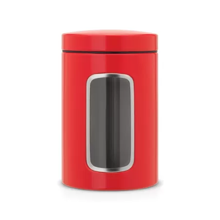 Window Canister 1.4L, Passion Red - Brabantia
