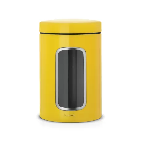 Window Canister 1.4L, Daisy Yellow - Brabantia
