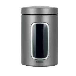 Window Canister 1.4L, Platinum - Brabantia