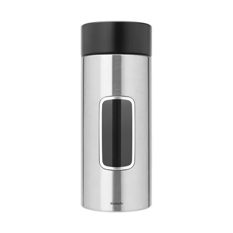 Window Canister 2.2L anti-impronte, coperchio Nero Opaco, Inox Satinato FPP - Brabantia