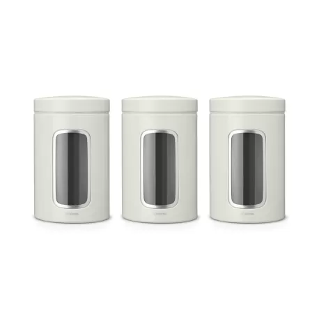 Set 3 Window Canister 1.4L, Bianco - Brabantia