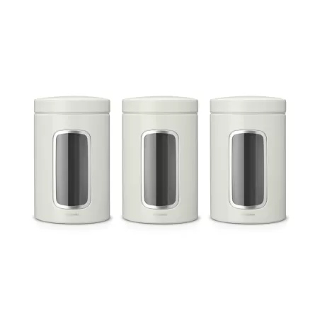 Set 3 Window Canister 1.4L, Bianco - Brabantia