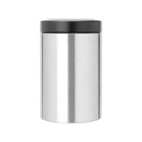 Window Lid Canister 1.4L, anti-impronte coperchio Nero Opcao, Inox Satinato FPP - Brabantia
