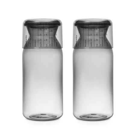 Set 2 Storage Jar con dosatore, 1.3 litri, Dark Grey , Dark Grey - Brabantia