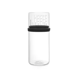 Glass Storage Jar con dosatore, 1 litri, Dark Grey - Brabantia