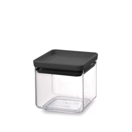 Stackable Square Canister 0.7L, Tasty+ Dark Grey - Brabantia