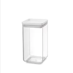 Stackable Square Canister 1.6L, Tasty+ Light Grey - Brabantia
