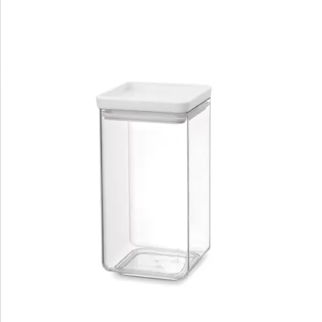Stackable Square Canister 1.6L, Tasty+ Light Grey - Brabantia