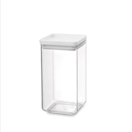 Stackable Square Canister 1.6L, Tasty+ Light Grey - Brabantia
