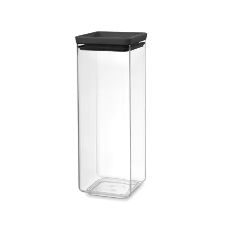Stackable Square Canister 2.5L, Tasty+ Dark Grey - Brabantia