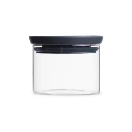 Stackable Glass Jar 0.3L, Dark Grey - Brabantia