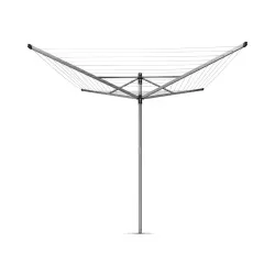 Lift-O-Matic 60 metri - include picchetto zincato, custodia, Metallic Grey - Brabantia