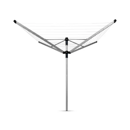 Lift-O-Matic Advance 50 metri - include tubo di fissaggio in plastica , custodia, portamollette, Metallic Grey - Brabantia