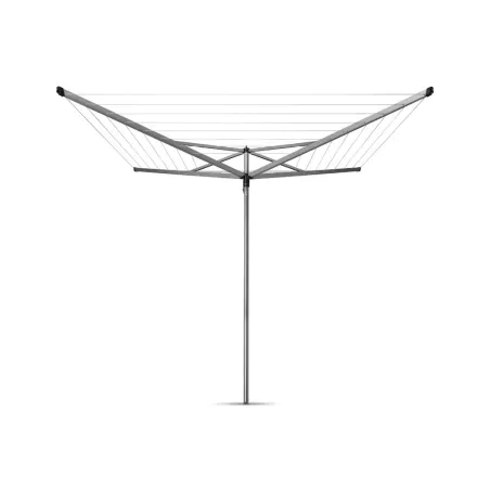 Essential 50 metri - include tubo di fissaggio in plastica, Metallic Grey - Brabantia