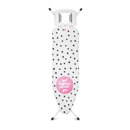 Comfort 124x38 - Poggiaferro Solid, telaio Bianco + telo mare omaggio, Dots - Brabantia