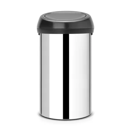 Touch Bin 60L coperchio Nero Opaco, Inox Lucido - Brabantia