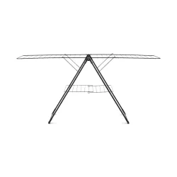 T-Model Drying Rack 20 metri - include portamollette, Nero - Brabantia