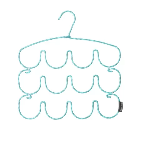 Gruccia soft touch rivestita in tessuto per cinture e cravatte , anti-scivolo, Mint - Brabantia