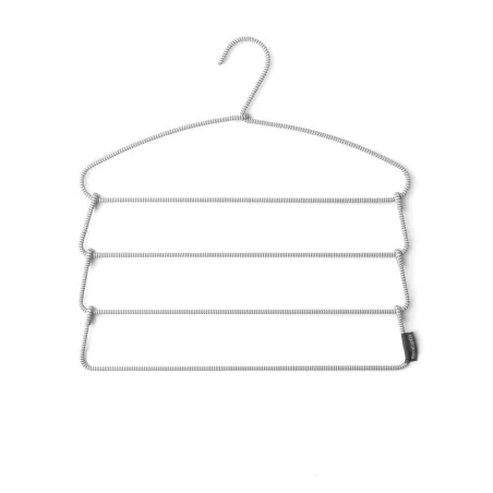 Gruccia soft touch con 4 barre rivestite in tessuto, anti-scivolo, Grey - Brabantia