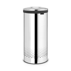 Laundry Bin 35L, coperchio in acciaio Inox Lucido, Inox Lucido - Brabantia