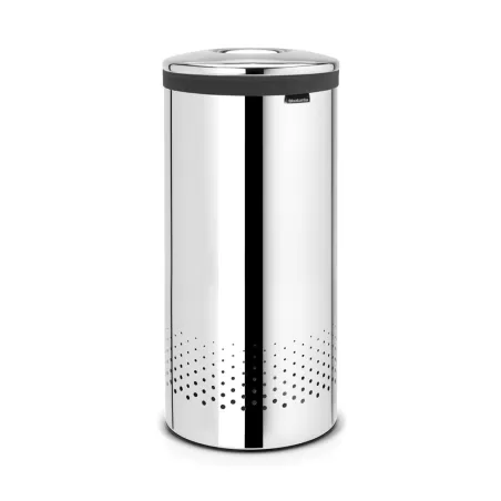 Laundry Bin 35L, coperchio in acciaio Inox Lucido, Inox Lucido - Brabantia