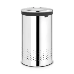 Laundry Bin 60L, coperchio in acciaio Inox Lucido, Inox Lucido - Brabantia