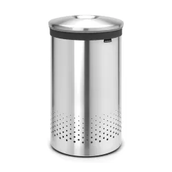 Laundry Bin 60L, coperchio in acciaio Inox Satinato, Inox Satinato - Brabantia