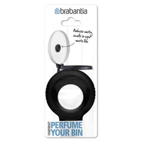 Perfume Your Bin - Starter Set, supporto con 1 ricarica, Nero - Brabantia