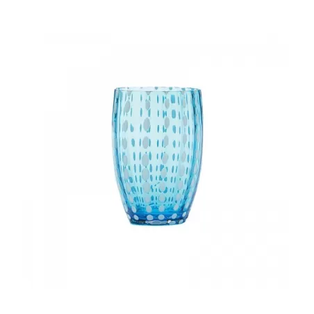 Perle, Bicchiere acquamarina - Zafferano
