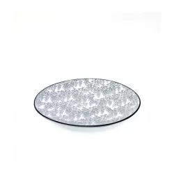 Tue, Piatto piano fiori grigio d. 265 - Zafferano