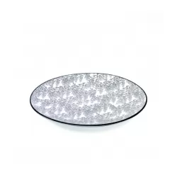 Tue, Piattino piano fiori grigio d. 215 - Zafferano