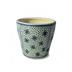 Pot pot, Vaso azzurro lucido - fantasia stelle d. 14 x h. 12,5 cm. - Zafferano