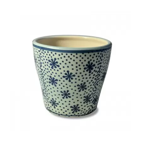 Pot pot, Vaso azzurro lucido - fantasia stelle d. 14 x h. 12,5 cm. - Zafferano