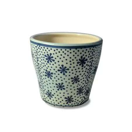 Pot pot, Vaso azzurro lucido - fantasia stelle d. 14 x h. 12,5 cm. - Zafferano