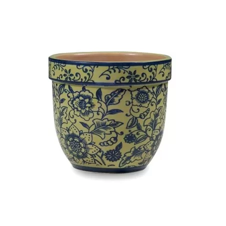 Pot pot, Vaso giallo d. 11,5 x h. 10 cm. - Zafferano