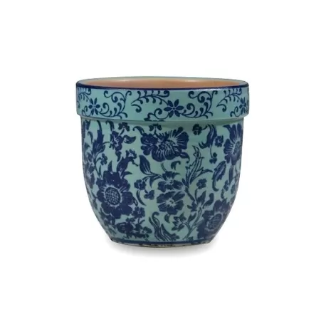 Pot pot, Vaso turchese d. 11,5 x h. 10 cm. - Zafferano