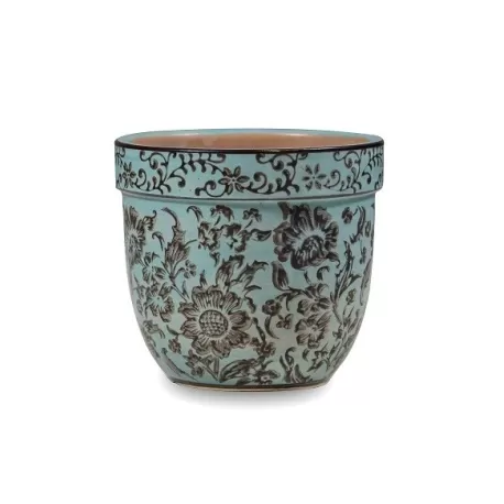 Pot pot, Vaso bluino d. 11,5 x h. 10 cm. - Zafferano