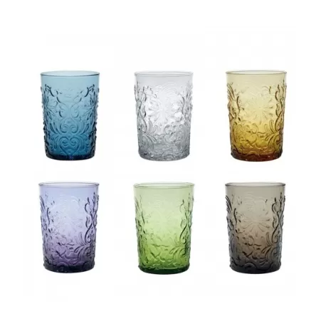 Barocco, Bicchiere confezione assortita 6 pezzi - Zafferano