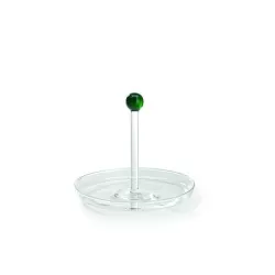 Bilia, Vassoietto con manico verde d. 130 - Zafferano