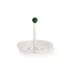 Bilia, Vassoietto con manico verde d. 180 - Zafferano