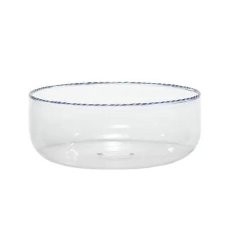 Intrecci, Big Bowl blu/bianco - Zafferano