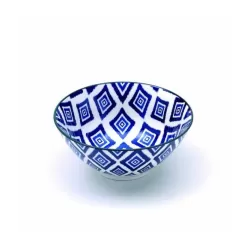 Rhapsody in blue, Medium Bowl rombi d. 165 - Zafferano