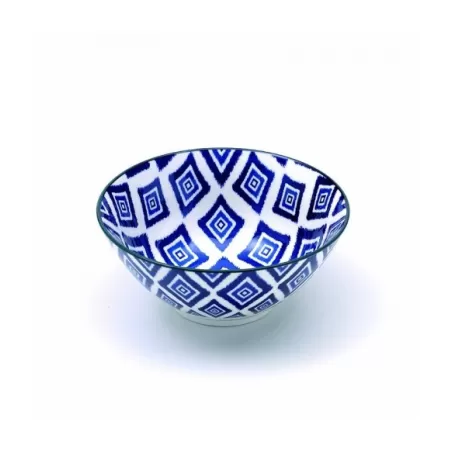 Rhapsody in blue, Medium Bowl rombi d. 165 - Zafferano