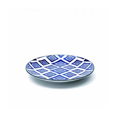 Rhapsody in blue, Piattino fantasia rombi d. mm 205 - Zafferano