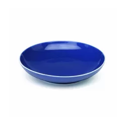 Rhapsody in blue, Piatto fondo blu filo bianco d. 215 - Zafferano