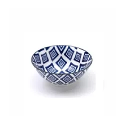 Rhapsody in blue, Small Bowl rombi D. 125 - Zafferano